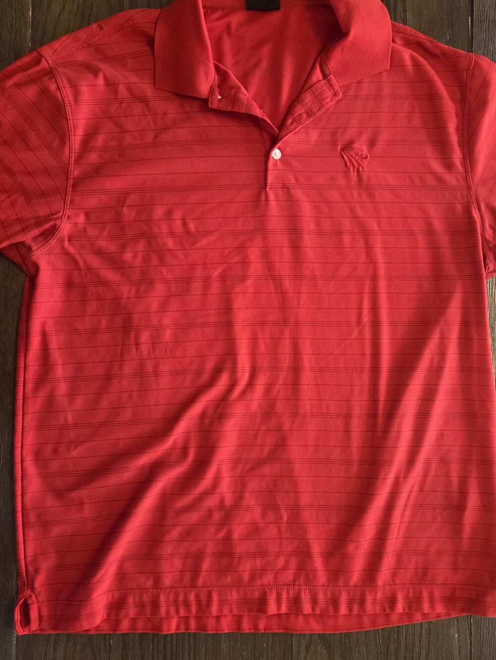 Nike Dri-fit Men’s Bright Red Polo Shirt with Subtle Stripes